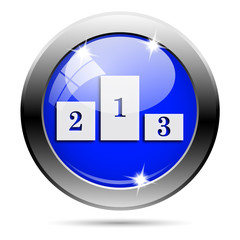 Metallic blue glossy icon