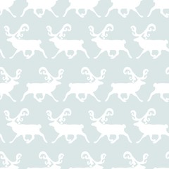 Christmas  seamless Pattern with deers
