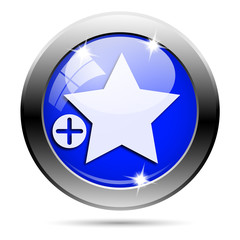 Metallic blue glossy icon