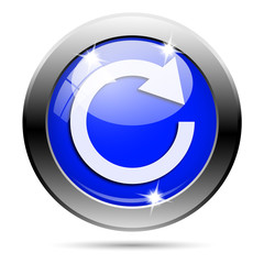 Metallic blue glossy icon