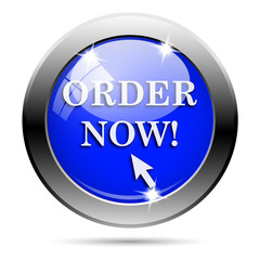 Metallic blue glossy icon