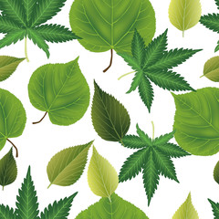 seamless leaves background