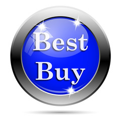Metallic blue glossy icon