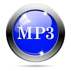 Metallic blue glossy icon