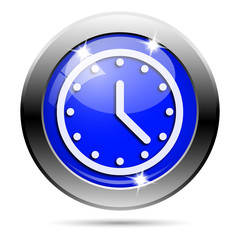 Metallic blue glossy icon