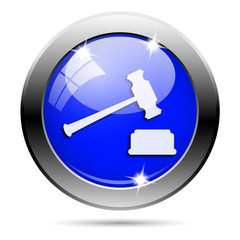 Metallic blue glossy icon