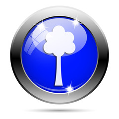 Metallic blue glossy icon