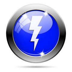 Metallic blue glossy icon