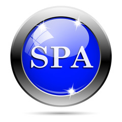 Metallic blue glossy icon