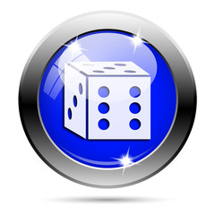 Metallic blue glossy icon