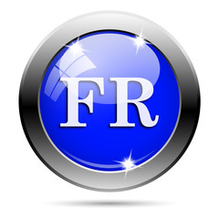 Metallic blue glossy icon