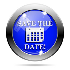 Metallic blue glossy icon