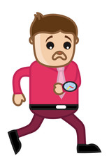 Time Running Out - Business Cartoon Vector