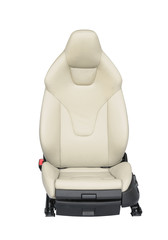 Luxury leather car seat isolated on white background