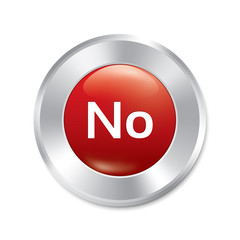 No button. Vector red round sticker.