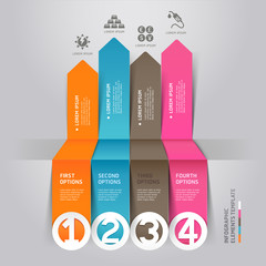 Modern arrow infographics energy resource origami style.