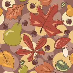 autumn leaves seamless pattern