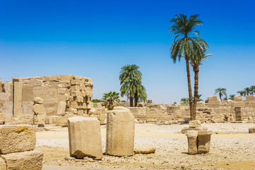 Ancient ruins of Karnak temple in Egypt