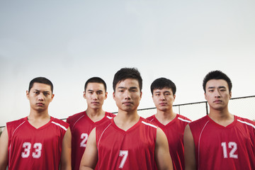 Basketball team, portrait 