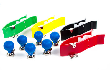 ECG Electrodes isolated over white