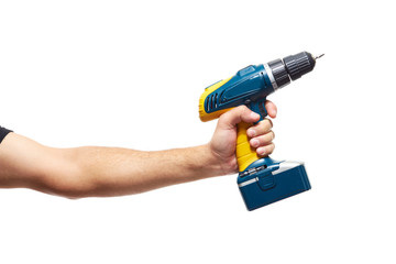 Hand with drill.