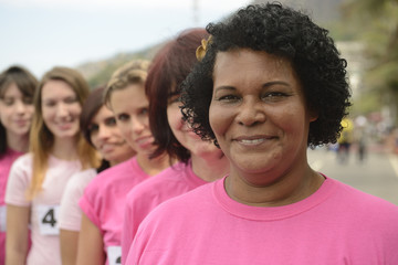 Breast cancer charity race: Women in pink