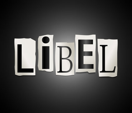 Libel concept.