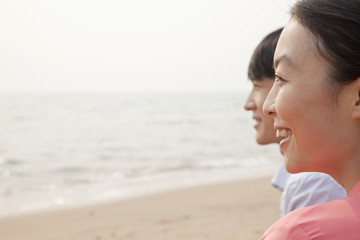 Young Friends Looking at the Sea