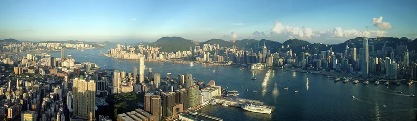 Fotobehang Hong Kong vanuit het International Commerce Center © fredlyfish4