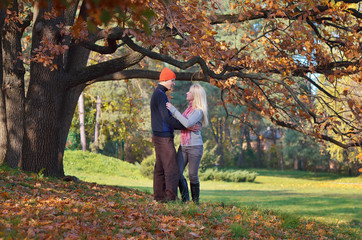 Happy couple in the park