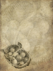 Fresh apples in the basket textured