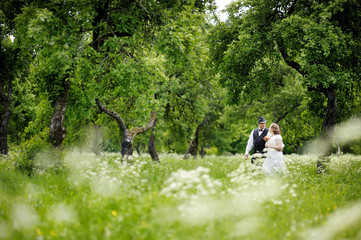 Beautiful bride and groom