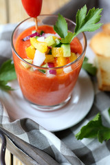 Spanish cold tomato soup