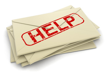 Help letters  (clipping path included)