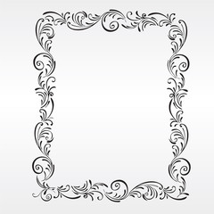 simple black painted frame