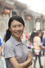 Young Woman smiling looking at camera