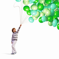 Cute boy with balloons