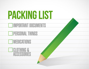 package list check mark list illustration