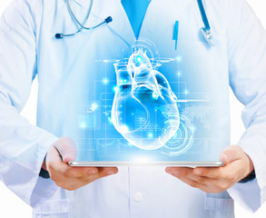 Doctor holding tablet pc