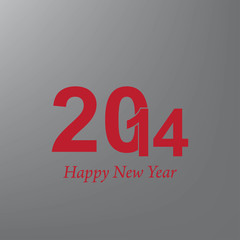 Happy new year 2014 celebration greeting card design.