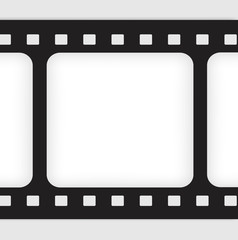 Old filmstrip. Movie ending frame.