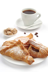 Croissants and cup of coffee