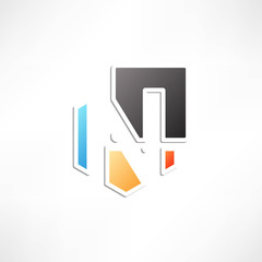 Abstract icon based on the letter