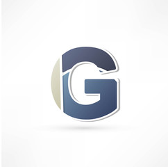 Abstract icon based on the letter