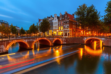 Obraz premium Canals in Amsterdam