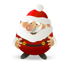 Santa Claus on white background.