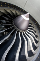Jet engine close up