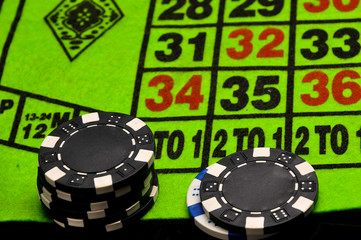 Gambling game in dark concept