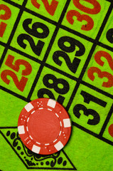 Gambling game in dark concept