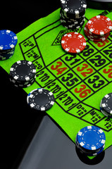 Dark composition of casino, gambling